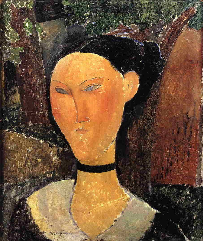 Амедео Модильяни. Женщина с бархатной лентой (Портрет Беатрис Гастингс)