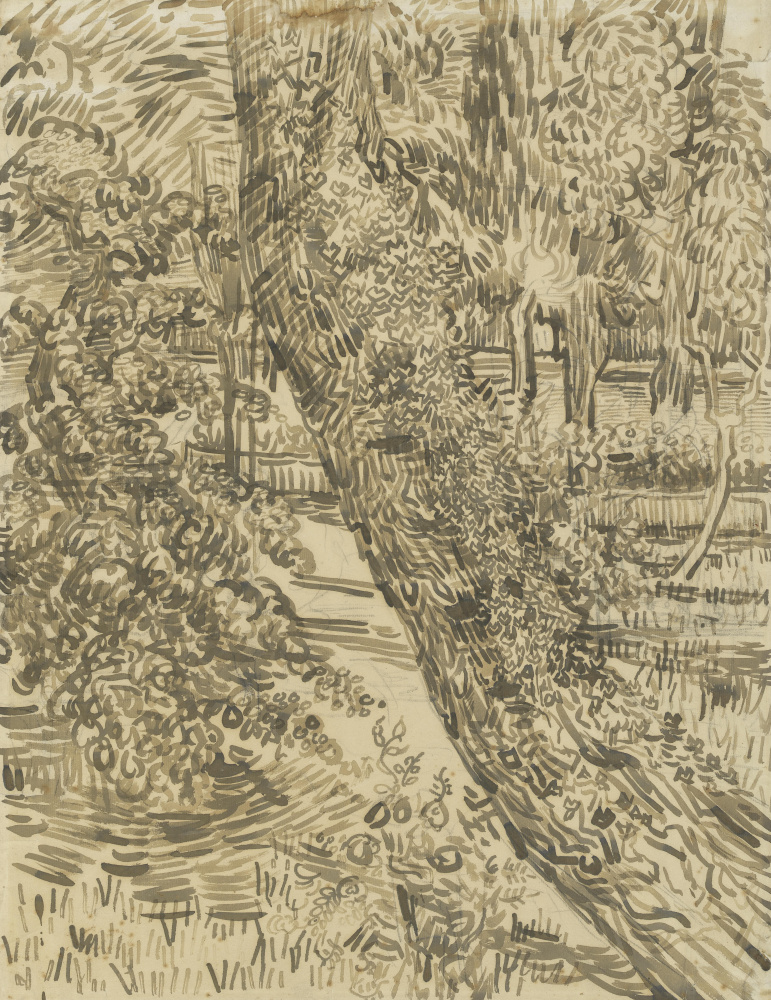 Винсент Ван Гог. Дерево с плющом в больничном саду