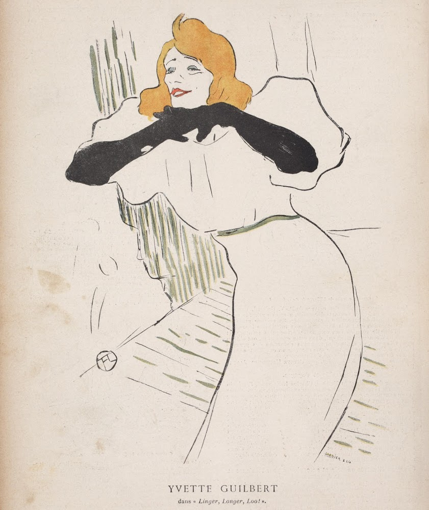 Анри де Тулуз-Лотрек. Иветта Гильбер, иллюстрация из Le Rire 22 декабря 1894 года