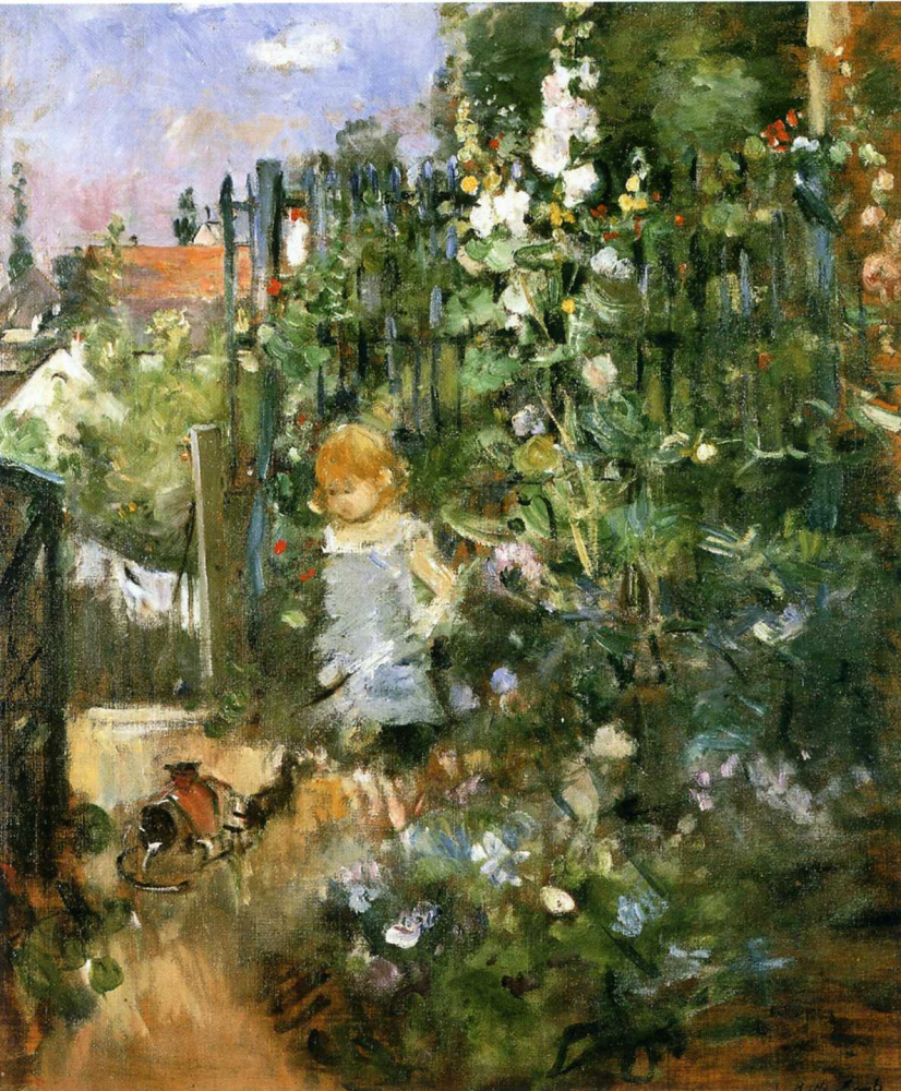 Берта Моризо. Ребенок в саду с розами