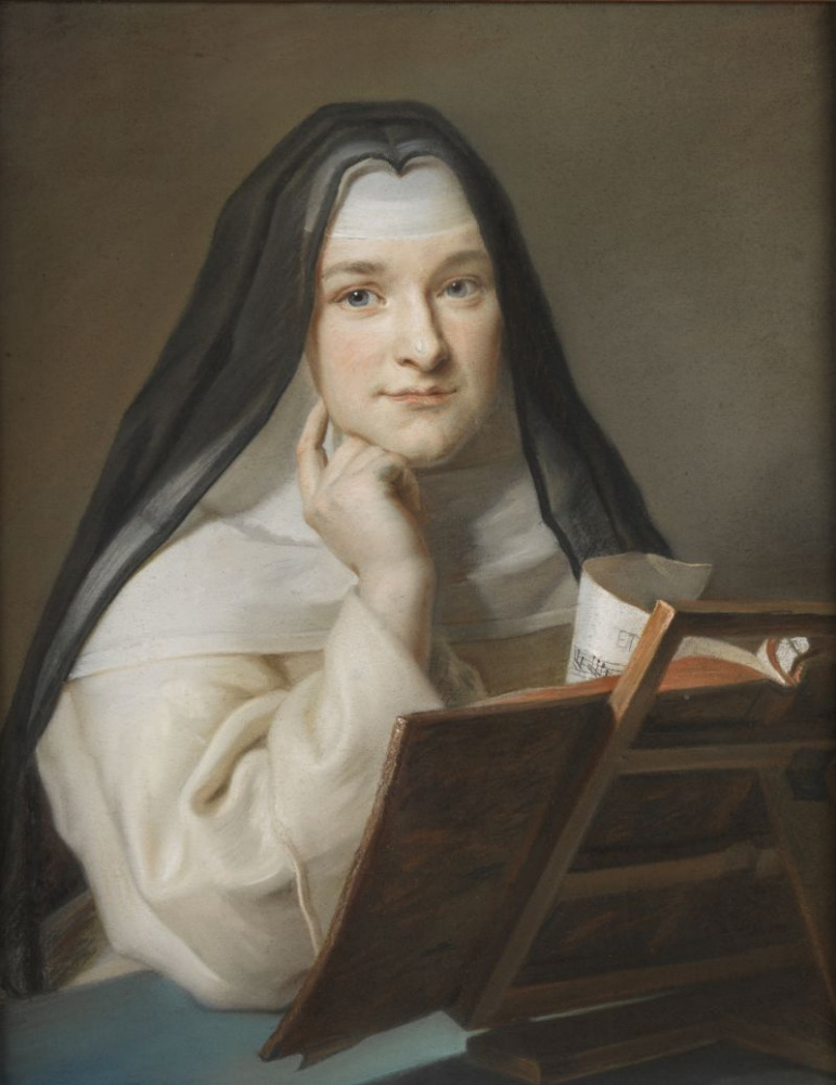 Морис Кантен де Латур. Портрет монахини (приписывается)