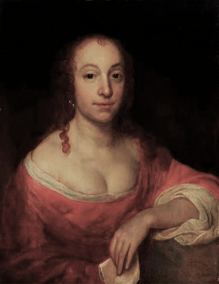 Самюэл ван Хогстратен. Портрет женщины в красном платье