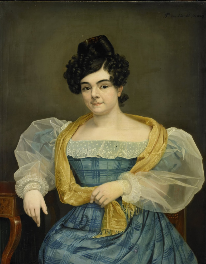 Петрус ван Шендель. Портрет Адрианы Йоханны ван Вийк  жены Йоханнес Плос ван Амстел. 1829