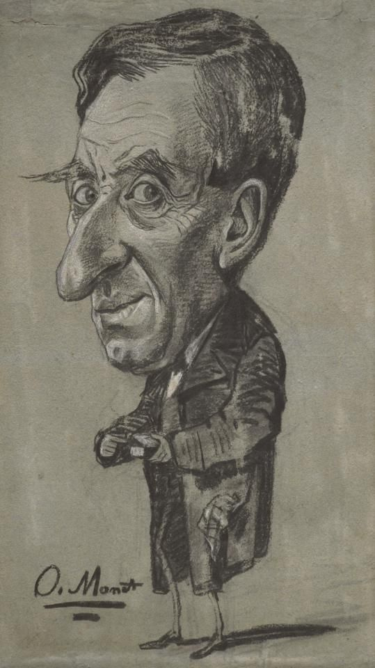 Клод Моне. Карикатура Мужчина с табакеркой