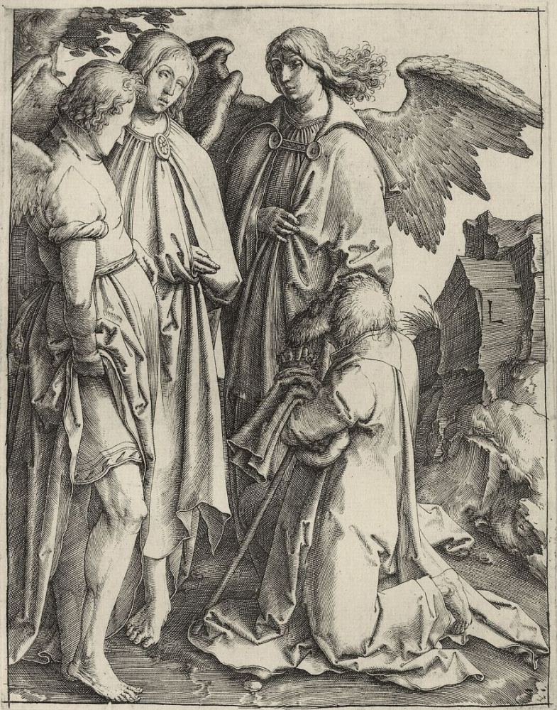 Лукас ван Лейден (Лука Лейденский). Авраам и три ангела