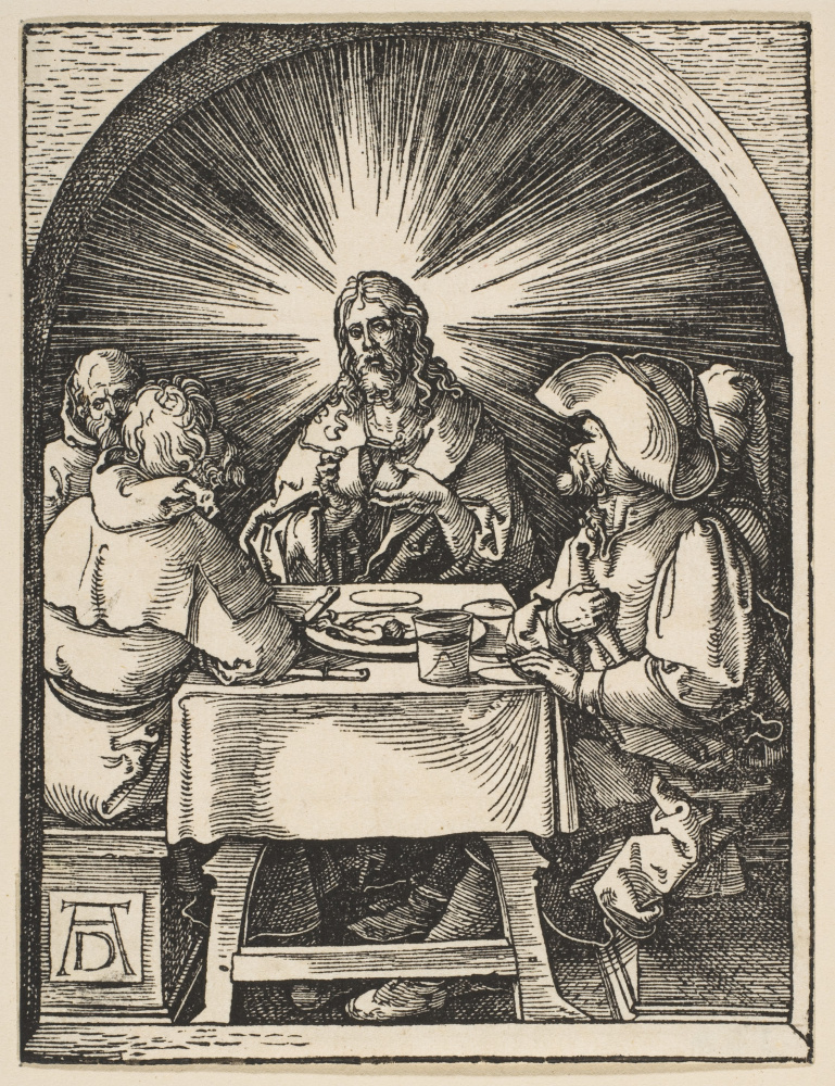 Альбрехт Дюрер. Христос с учениками в Эммаусе