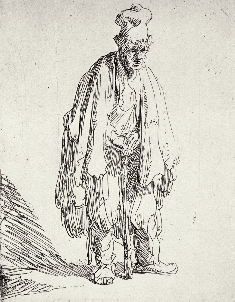 Рембрандт Харменс ван Рейн. Стоящий нищий