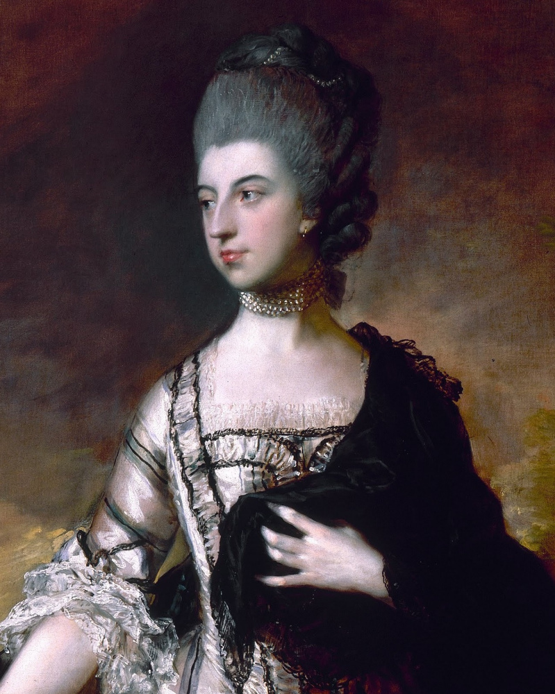 Томас Гейнсборо. Изабелла, виконтесса Молинье, 1-я графиня Сефтона. Фрагмент