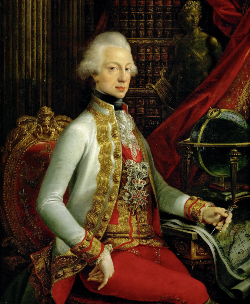 Жозеф Дорфмейстер. Портрет Фердинанда III, эрцгерцог Австрии и великого герцога Тосканского , сидящего в своей библиотеке