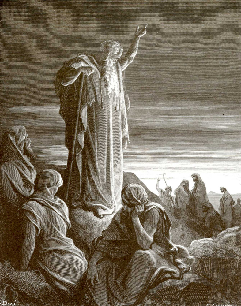 Поль Гюстав Доре. Иллюстрация к Библии: пророк Иезекииль