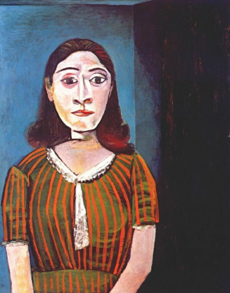 Пабло Пикассо. Женщина в атласной блузке (Дора Маар)