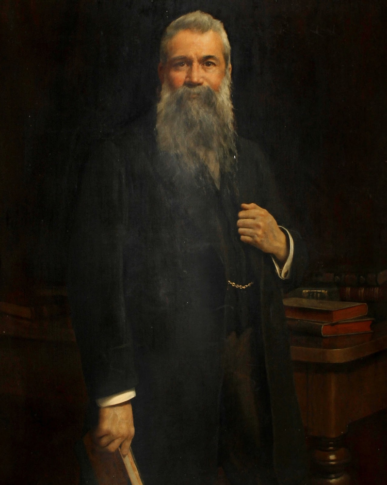Джон Кольер. Портрет мужчины в его библиотеке. 1890