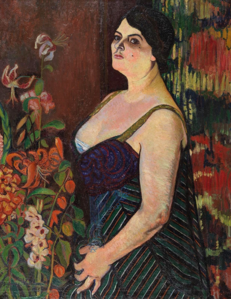 Сюзанна Валадон. Портрет женщины с букетом