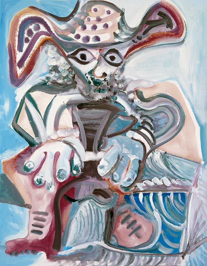 Пабло Пикассо. Сидящий мужчина в шляпе