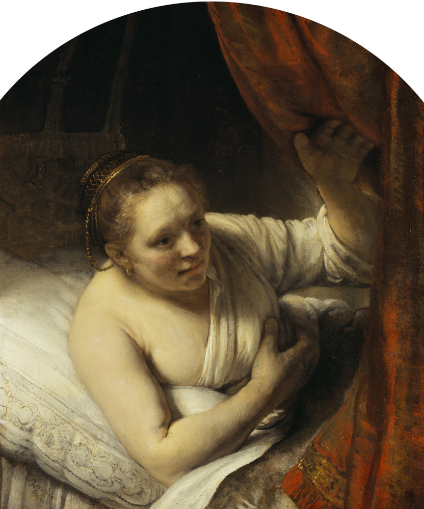 Рембрандт Харменс ван Рейн. Женщина в кровати