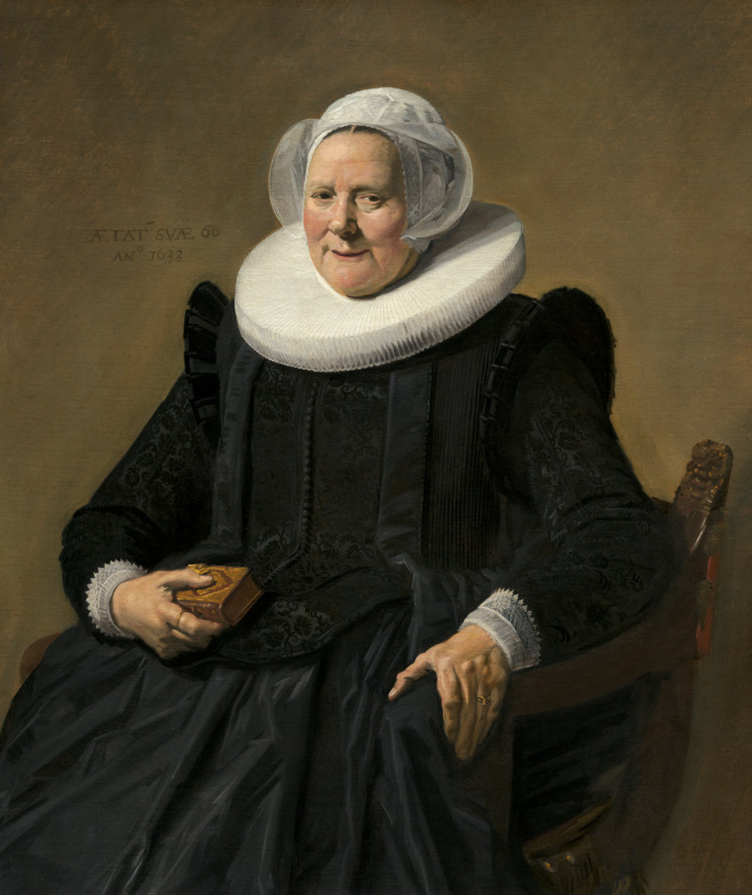 Франс Хальс. Портрет пожилой дамы, сидящей с книгой в правой руке