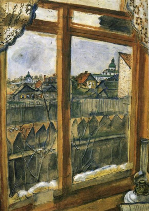 Марк Захарович Шагал. Вид из окна. Витебск
