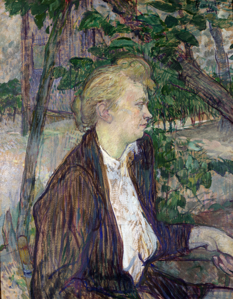 Анри де Тулуз-Лотрек. Женщина, сидящая в саду