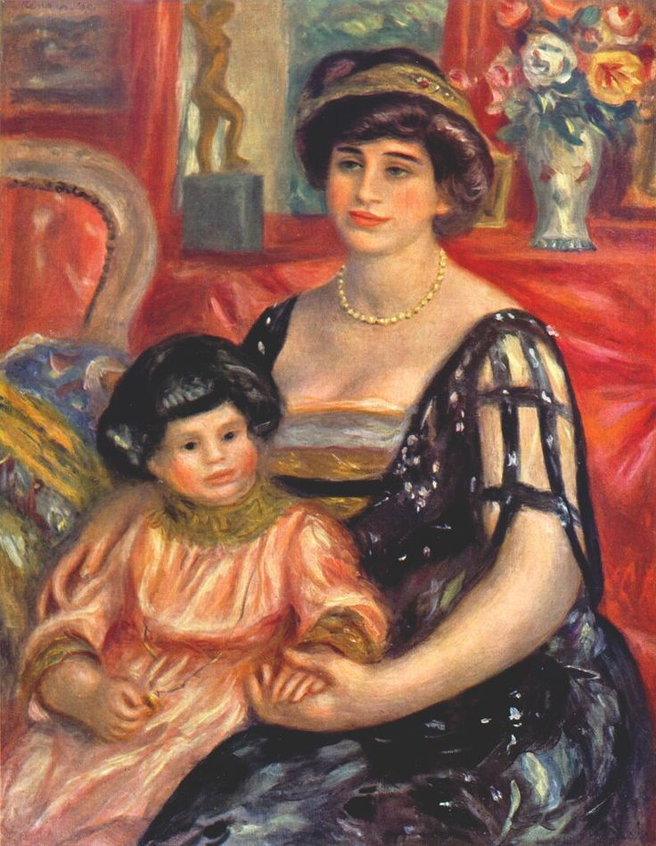 Пьер Огюст Ренуар. Портрет мадам Добервиль с ее сыном Анри