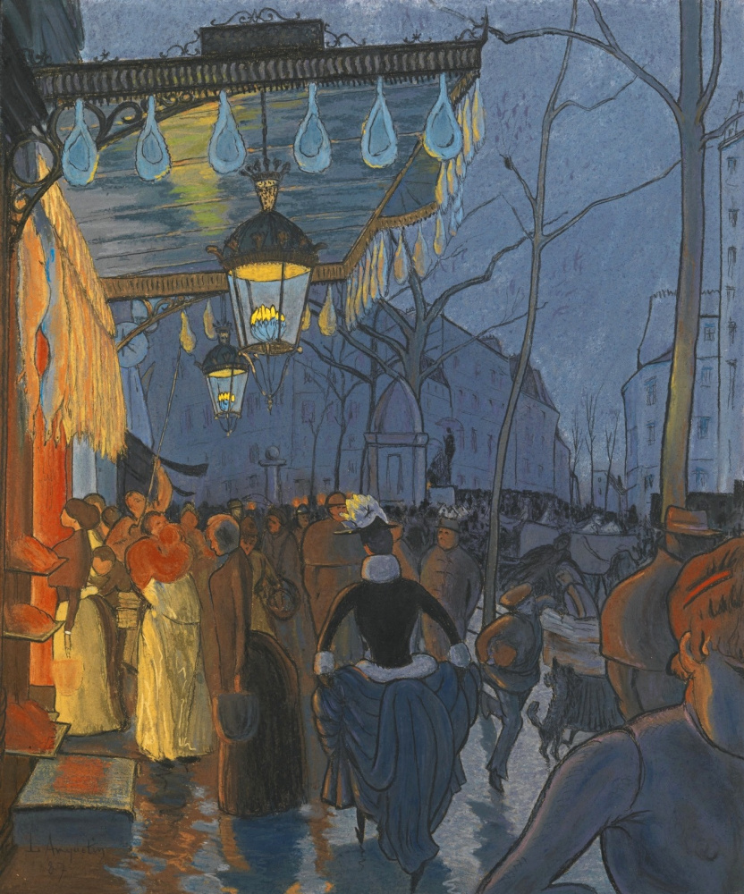Луи Анкетен. Авеню Клиши, ночью, пять часов. 1887