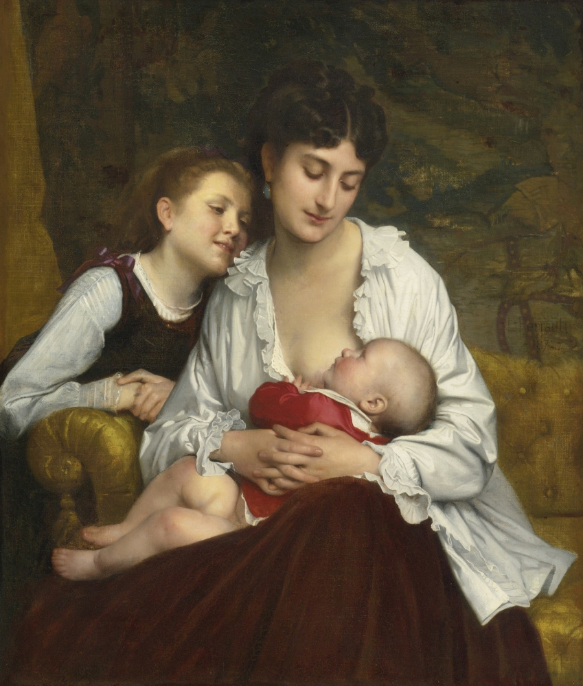 Леон Базиль Перро Франция 1832-1908. Материнская любовь. 1872