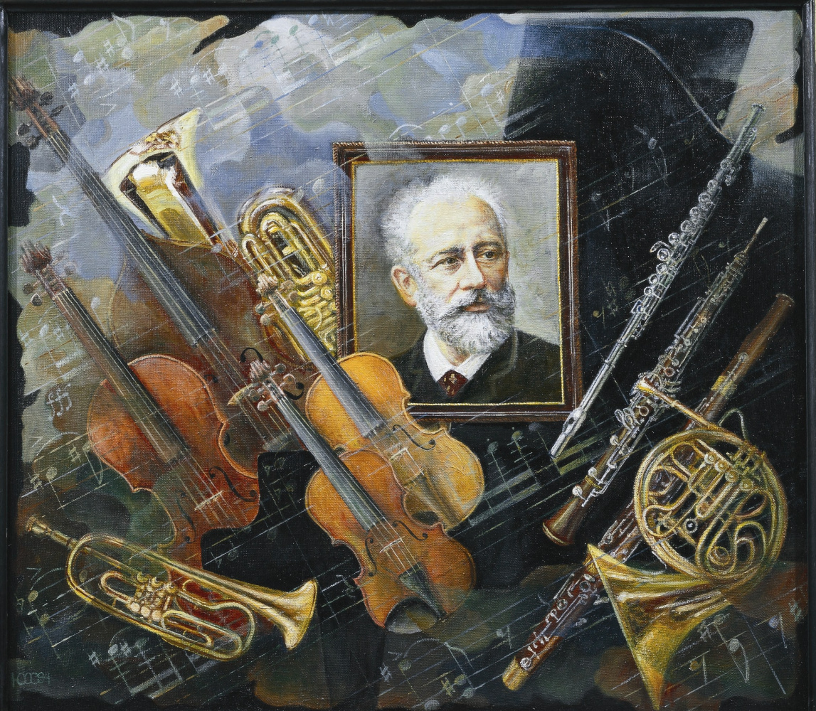 画作描述 柴可夫斯基p.i.第六交响曲. h.,m