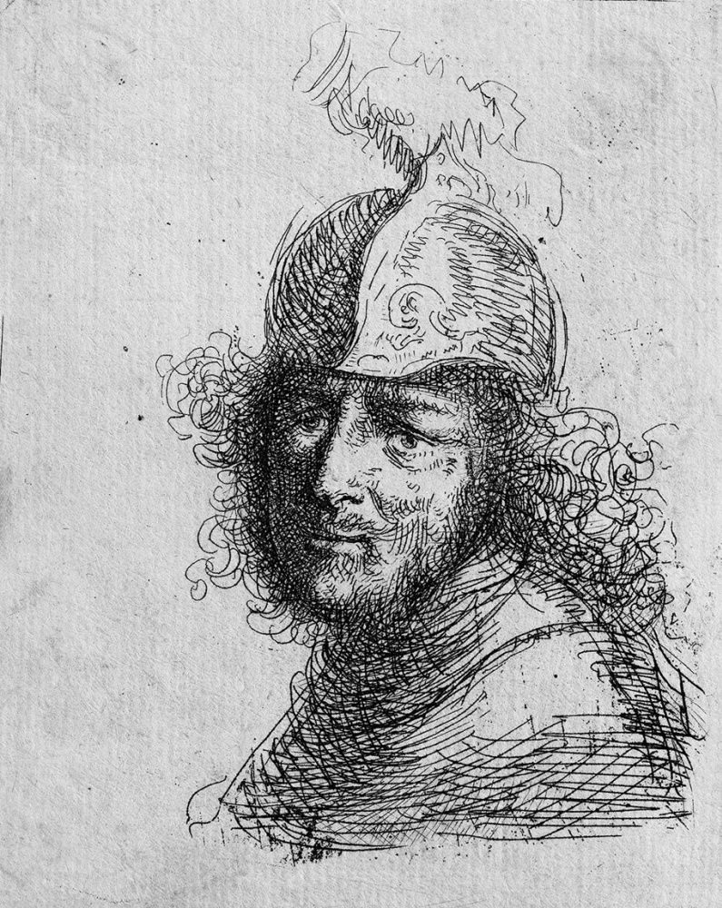 Ян Ливенс. Портрет солдата в шлеме