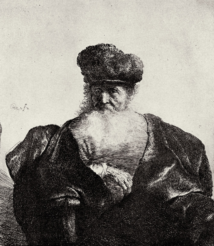 Рембрандт Харменс ван Рейн. Портрет старика в широком бархатном плаще