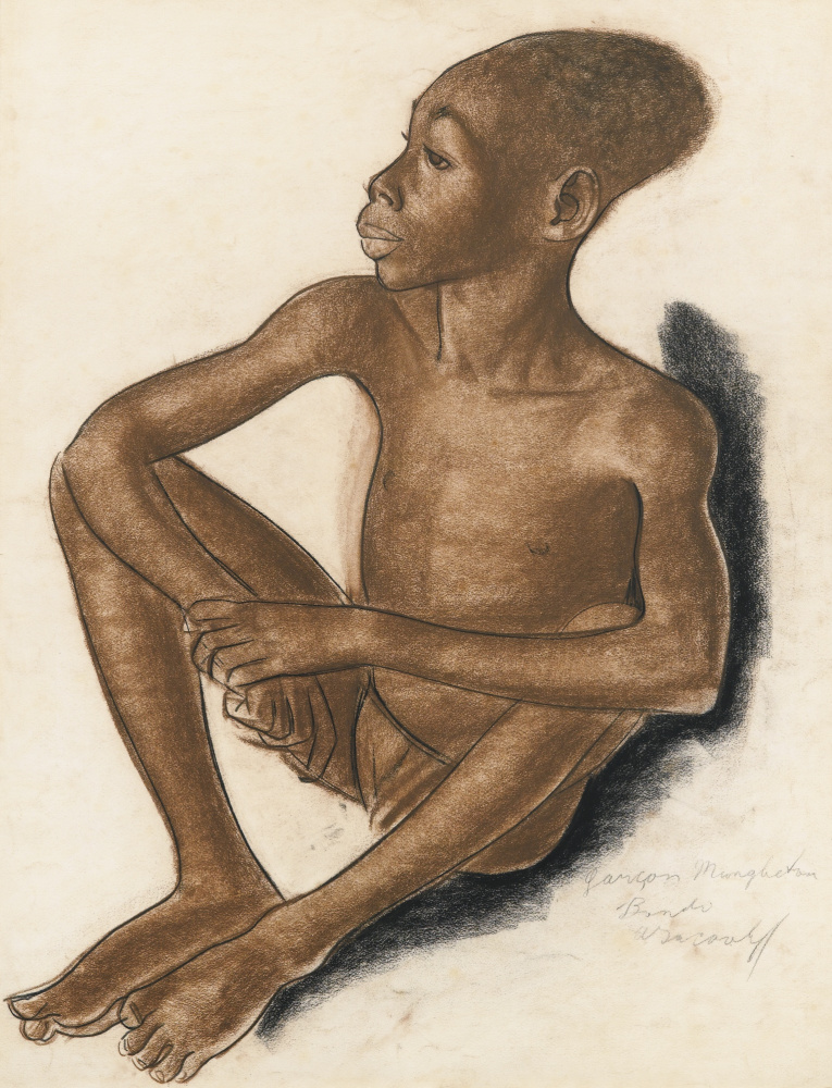 Александр Евгеньевич Яковлев. Портрет мальчика Мангбету. 1925