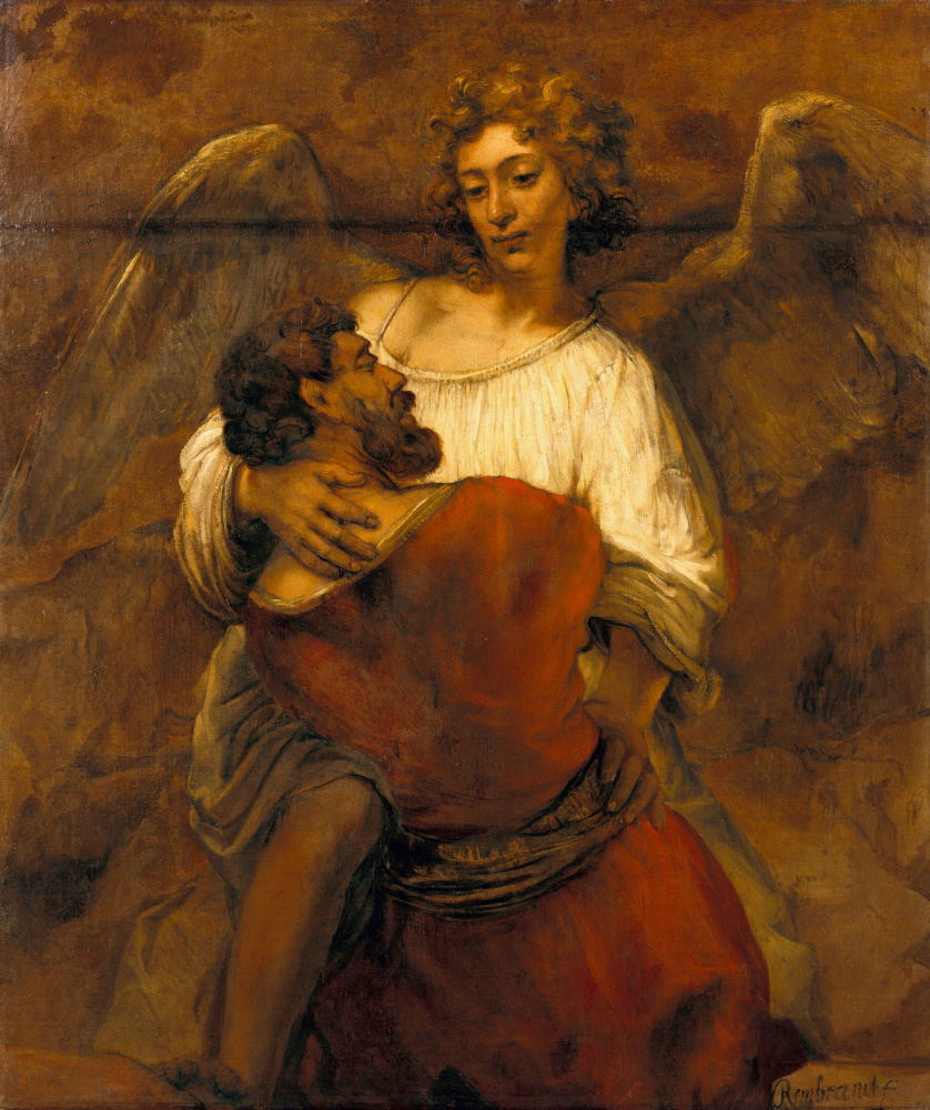 Рембрандт Харменс ван Рейн. Борьба Иакова с ангелом