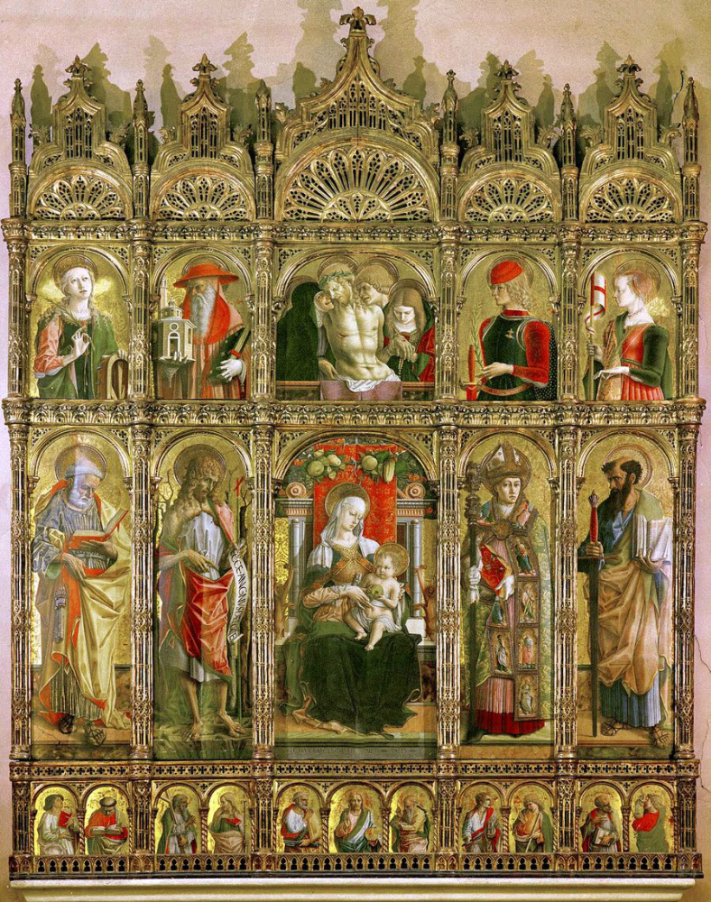Карло Кривелли. Центральный алтарь кафедрального собора в Асколи, полиптих, общий вид