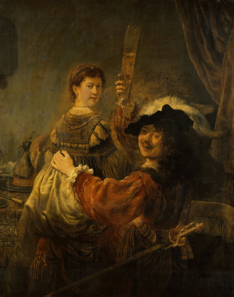 Рембрандт Харменс ван Рейн. Блудный сын в таверне (Автопортрет с Саскией на коленях)