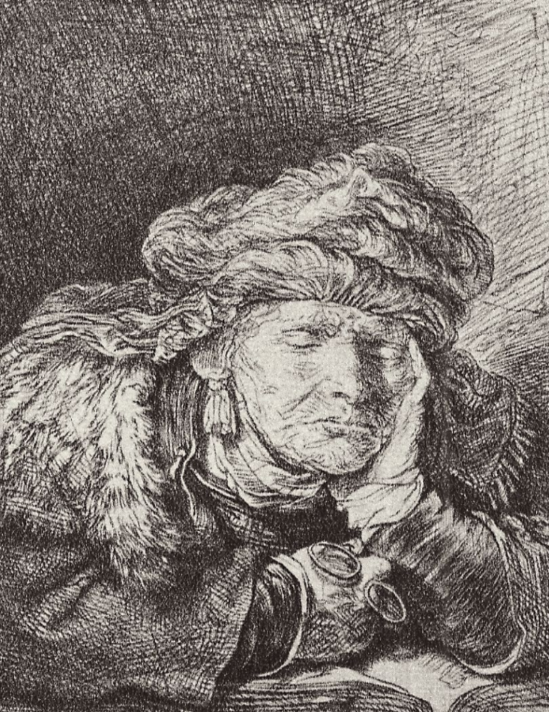 Рембрандт Харменс ван Рейн. Спящая старуха