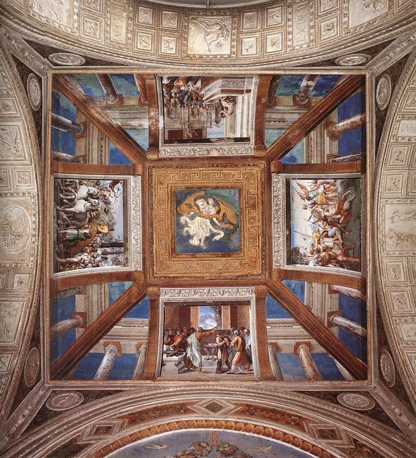 Рафаэль Санти. Сцены из жизни Давида. Роспись потолка лоджии второго этажа дворца понтифика в Ватикане