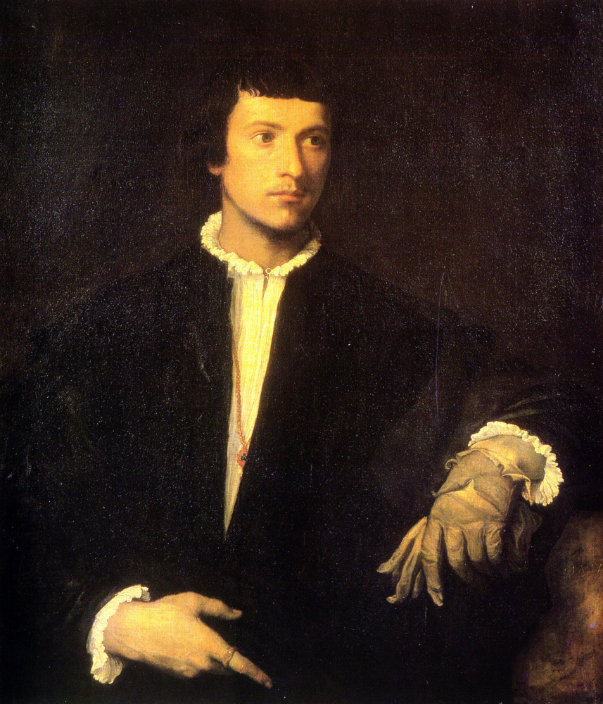 Портрет молодого человека с перчатками