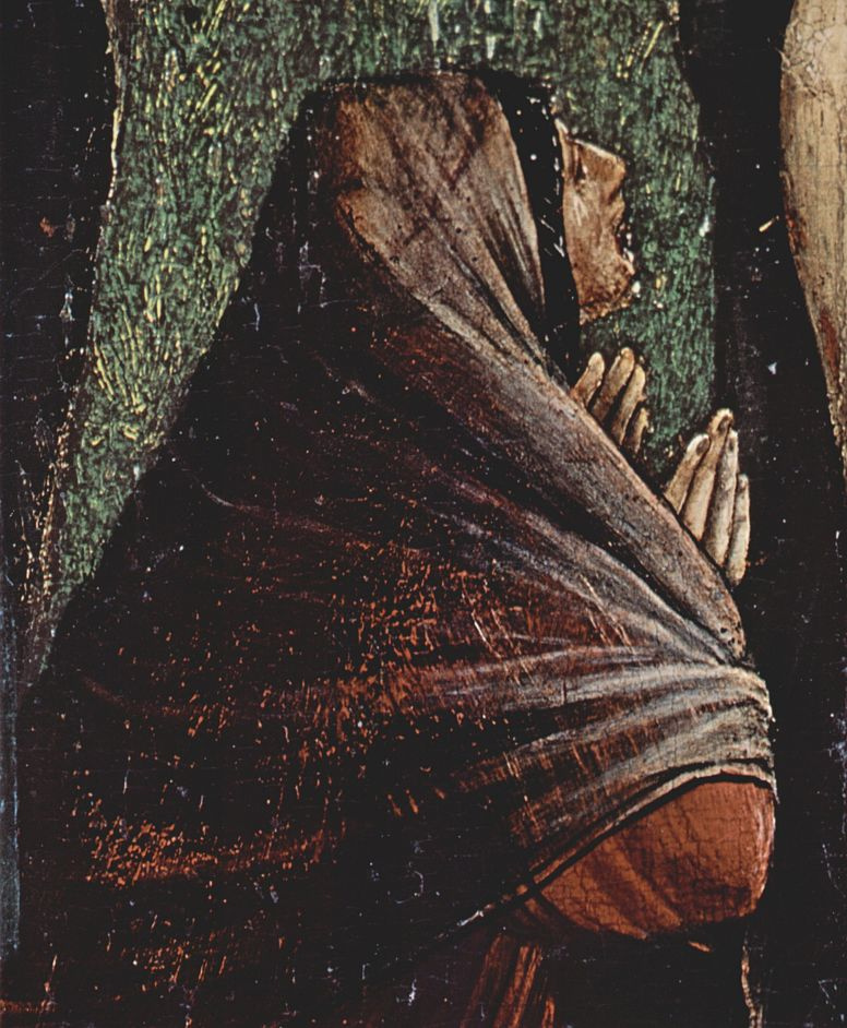 Маттиас Грюневальд. Малое распятие, сцена: Христос на кресте, Мария, Мария Магдалина и св. Иоанн, деталь: св. Мария Магдалина