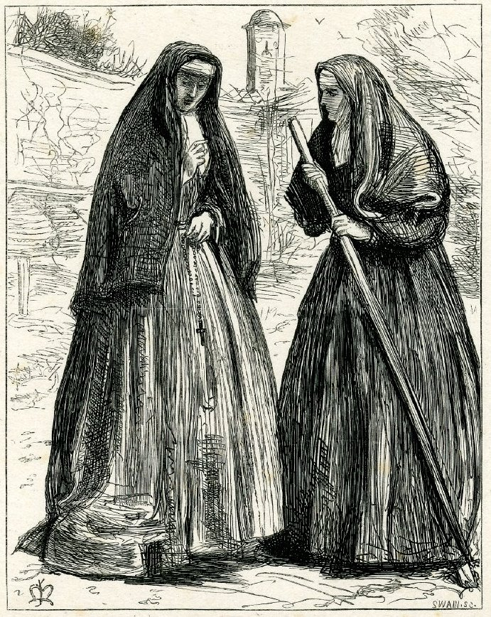 Джон Эверетт Милле. Две монахини. Испытание сестры Анны. Иллюстрация к рассказу Харриет Мартино