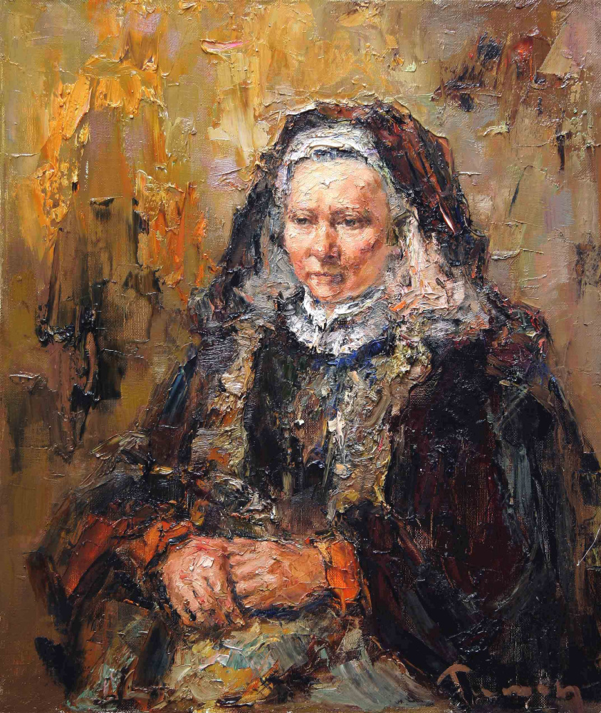 Tuman Art Gallery Тумана Жумабаева. Портрет пожилой женщины