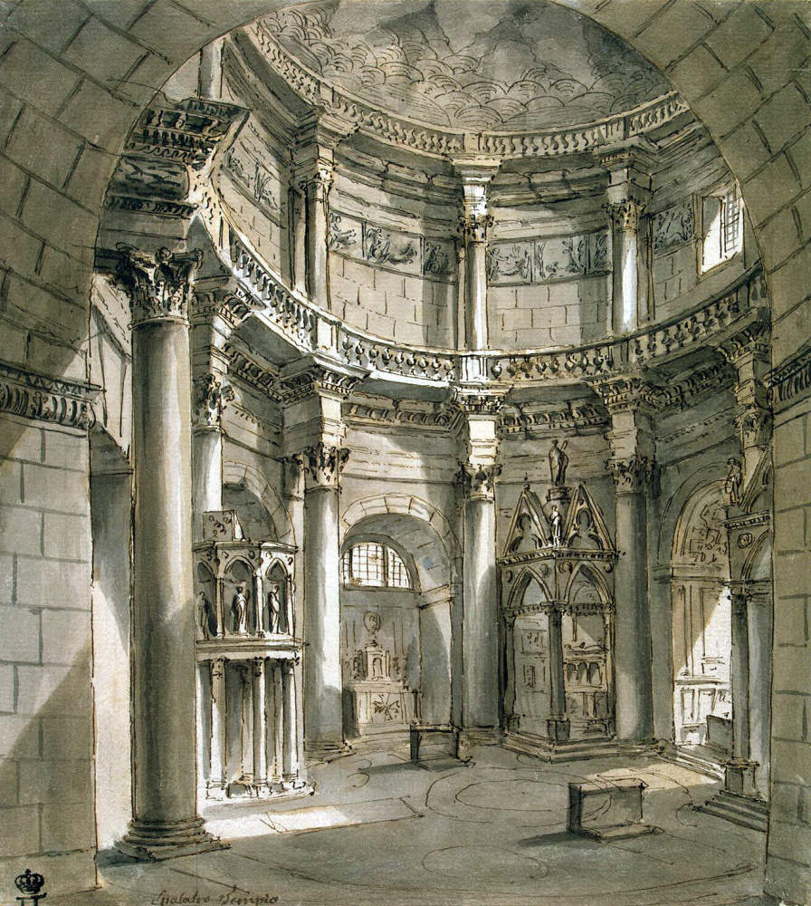 Шарль-Луи Клериссо. Интерьер храма Юпитера во дворце