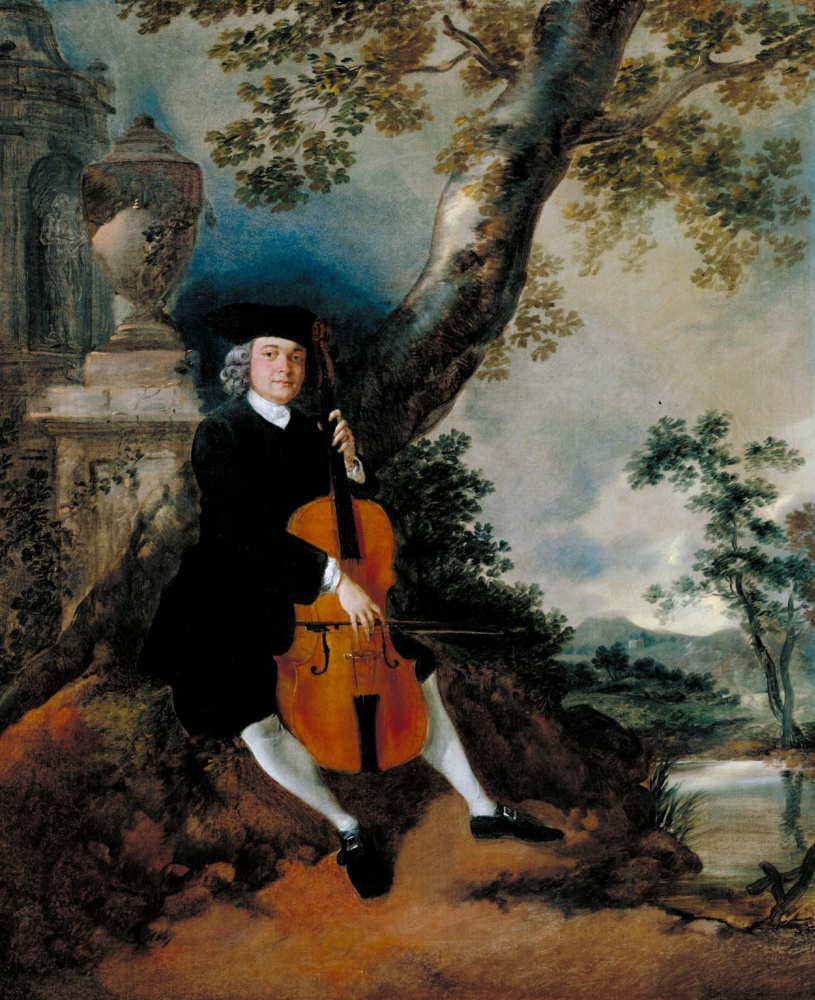 Томас Гейнсборо. Преподобный Джон Чафи, играющий на виолончели, на фоне пейзажа