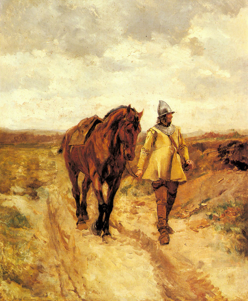 Жан-Луи-Эрнест Месонье. Мужчина в доспехах и его лошадь