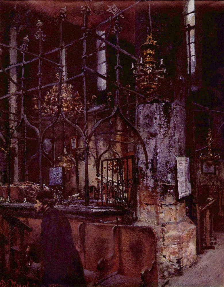 Адольф фон Менцель. Старо-новая синагога в Праге