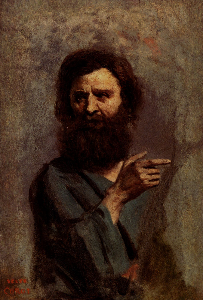 Камиль Коро. Голова бородатого мужчины