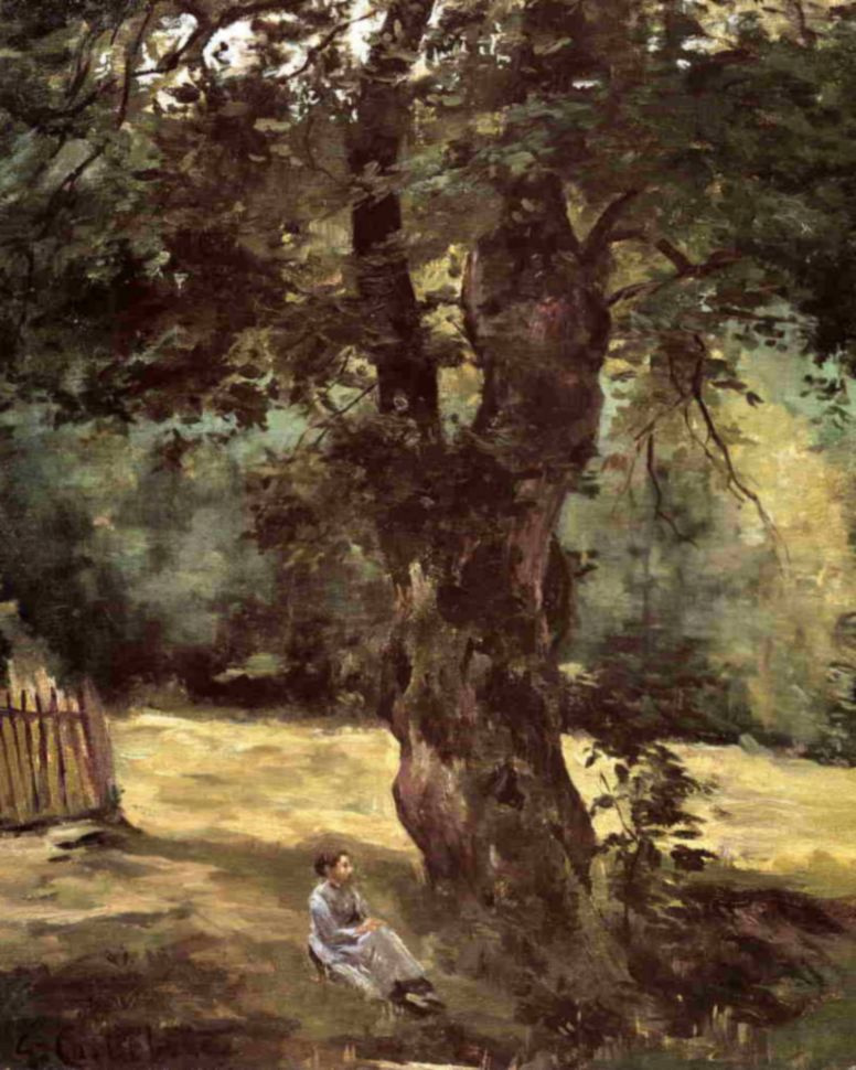 Гюстав Кайботт. Женщина, сидящая под деревом