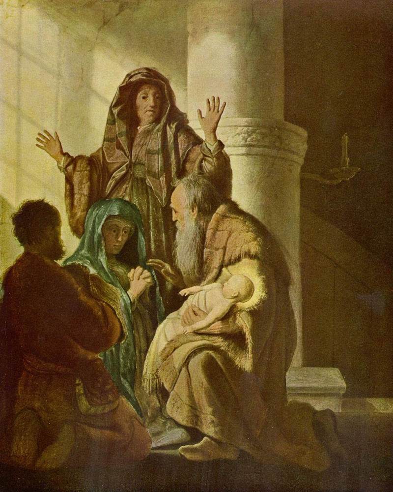 Рембрандт Харменс ван Рейн. Анна и Симеон во храме