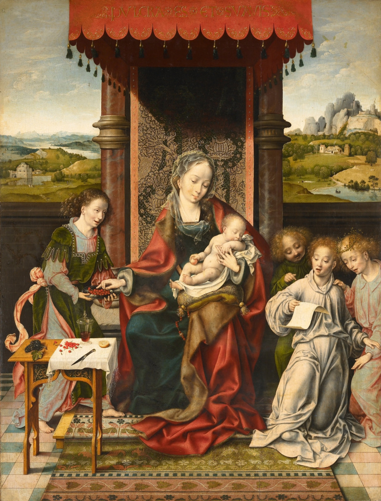 Йос ван Клеве. Мадонна с младенцем и ангелами. около 1525