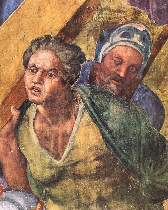 Микеланджело Буонарроти. Распятие Святого Петра (фрагмент)