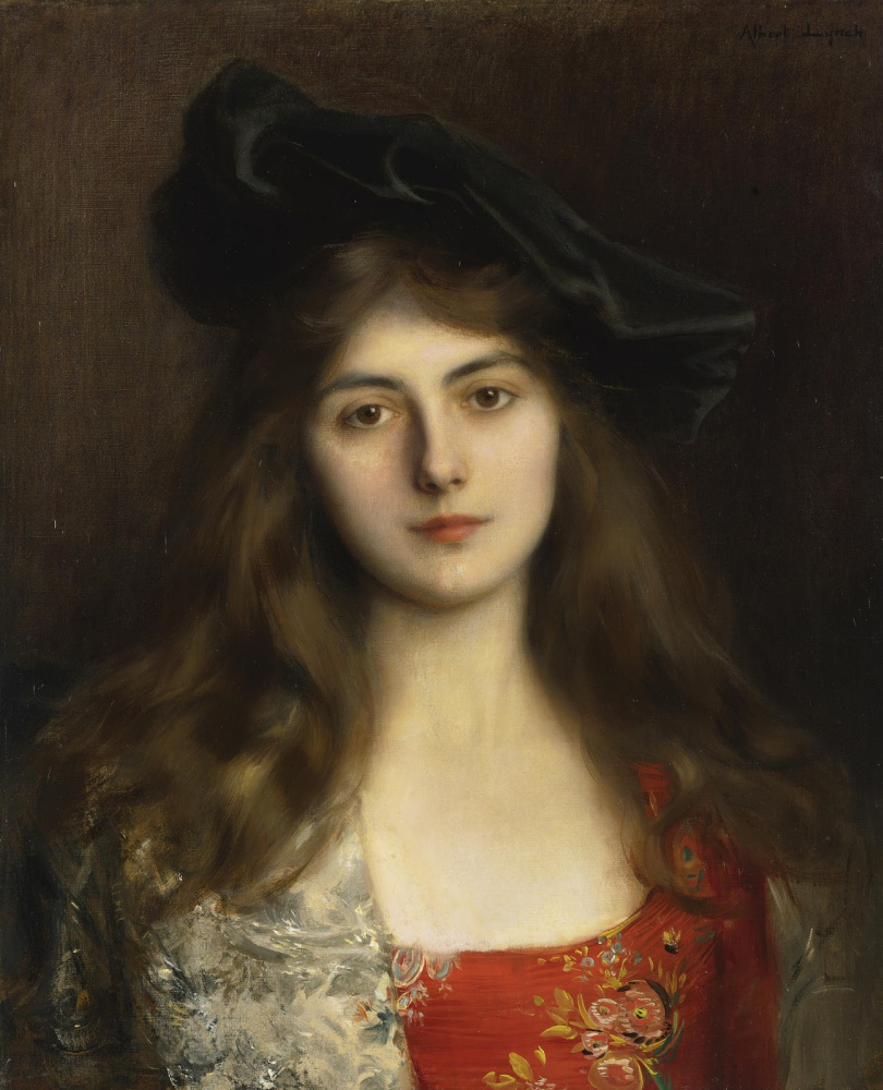 Альберт Линч 1851-1912 перуанский художник. Портрет молодой женщины.