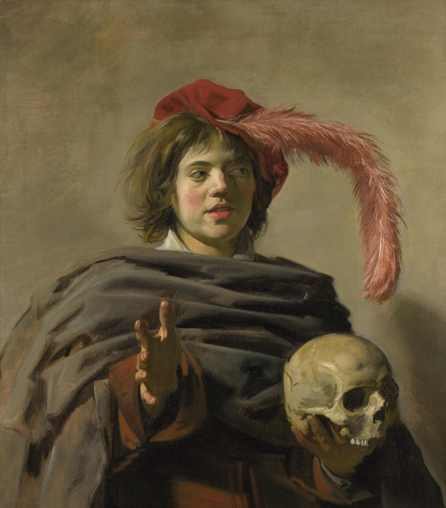 Франс Хальс. Портрет молодого человека с черепом (Ванитас)