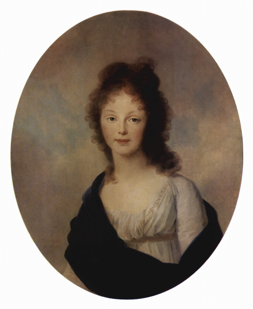Иоганн Генрих Вильгельм Тишбейн. Портрет Луизы Прусской, жены короля Фридриха Вильгельма III